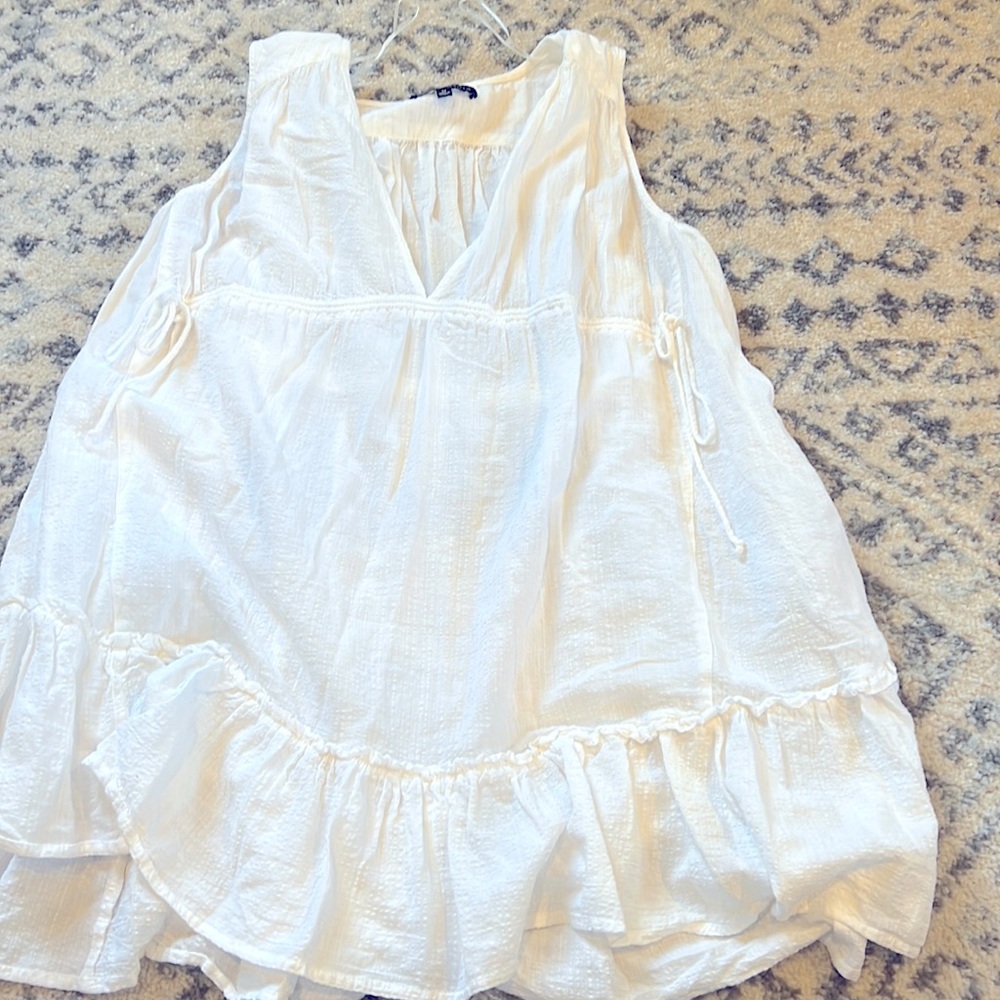 White bathing suit coverup